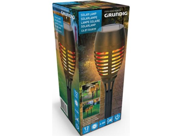 2x Grundig Solar lampen - flame-effect 