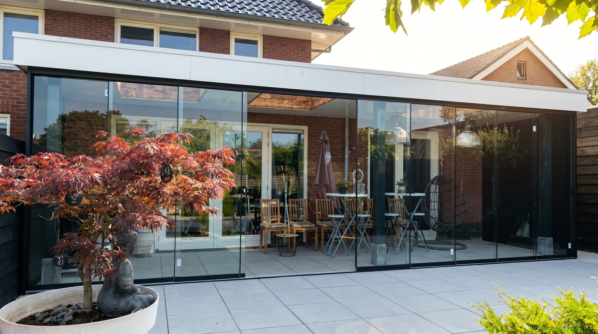 Glazen schuifdeuren!